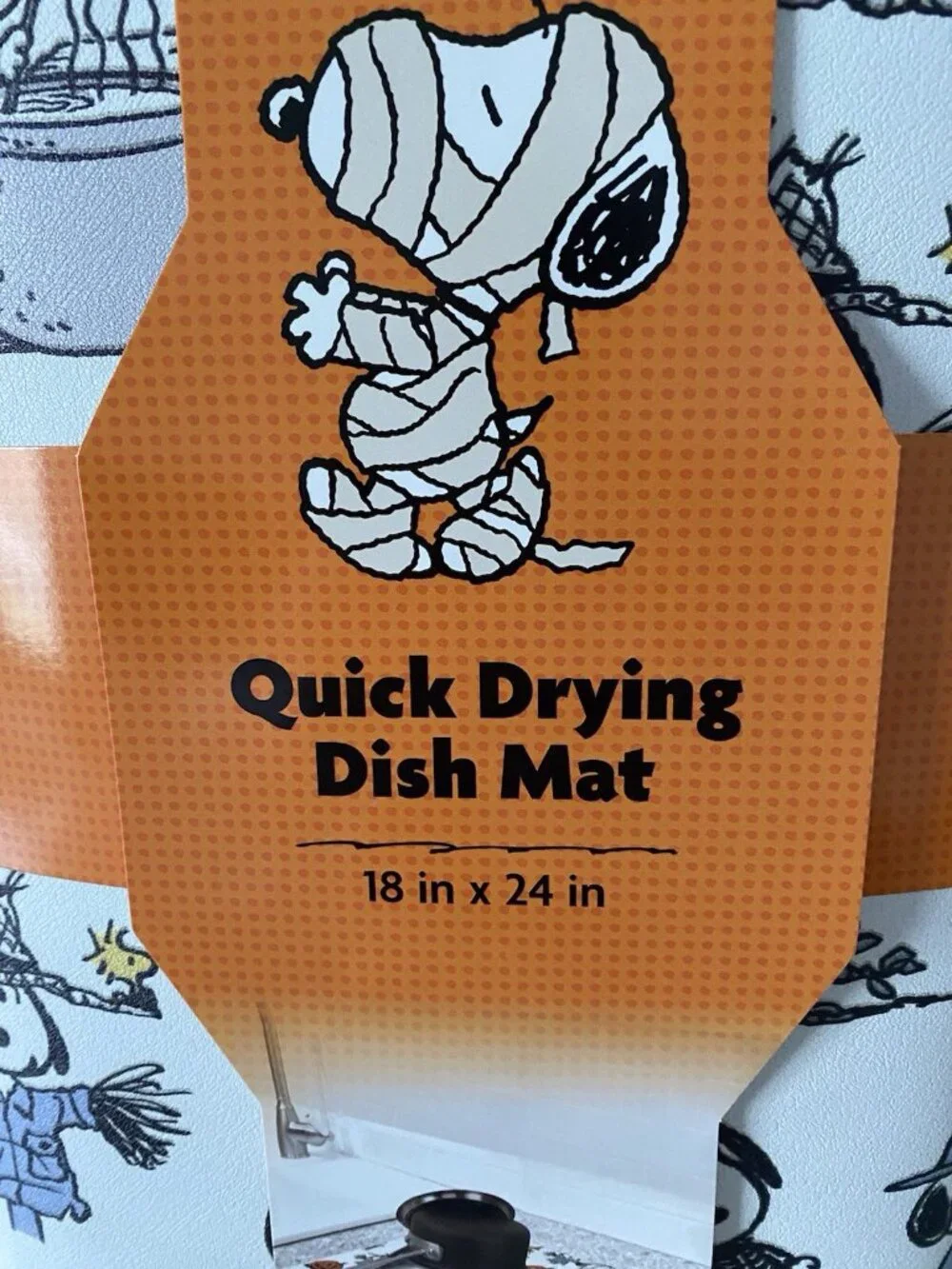 Peanuts Snoopy Woodstock QUICK DRYING RUBBER Kitchen Mat 18 X 24” Halloween NEW